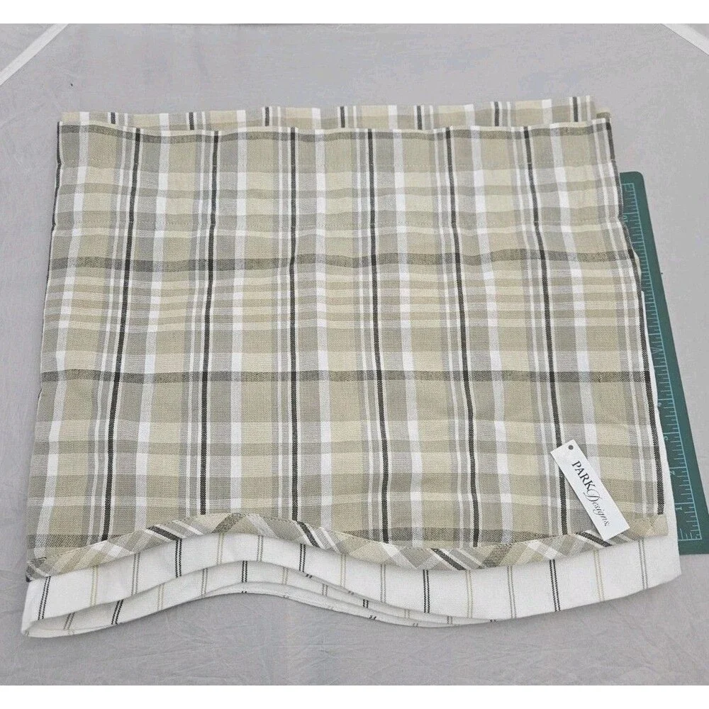 Park Designs Murray Lined Layered Valance Curtain 72 in x 16 in - One Valance